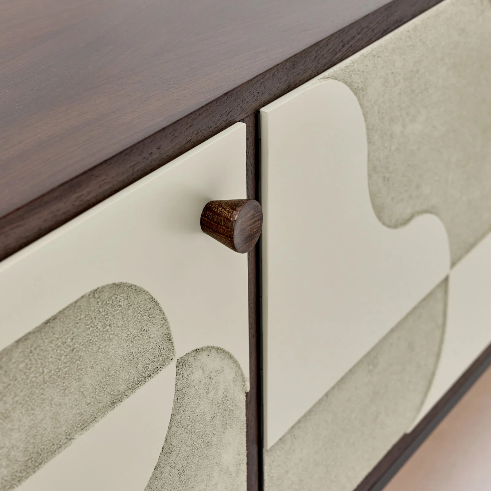 Vintage sideboard with relief, Germany, 1960s