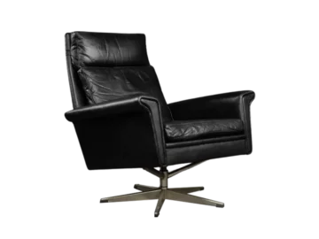 Leather swivel armchair, designed by Georg Thams, Denmark, 1960s