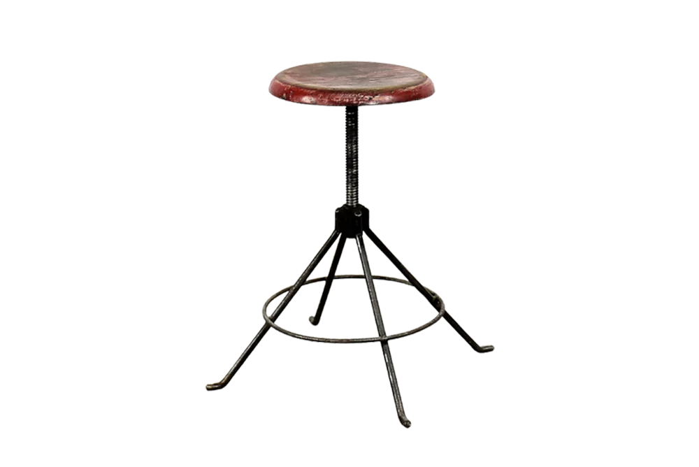 Industrial swivel stool, PRL, 1950s