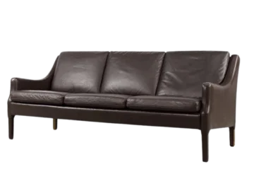 Skórzana sofa 3-osobowa, Dania, lata 60
