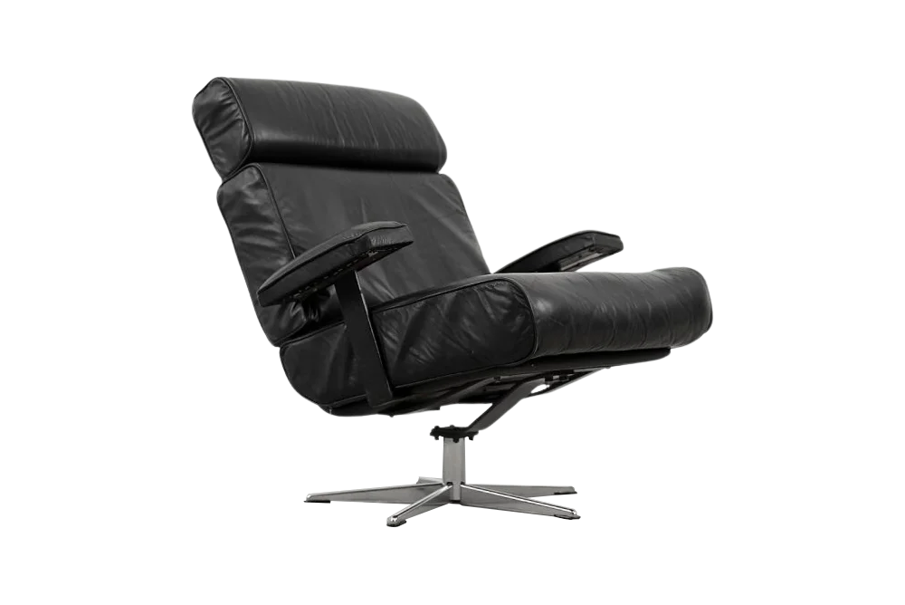 Leather office armchair, Germany, 1960s