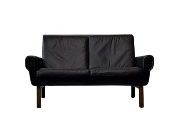 Sofa 2-osobowa skórzana vintage, Dania lata 60/70