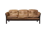 3-Seater Leather Sofa, Denmark, 1960s
