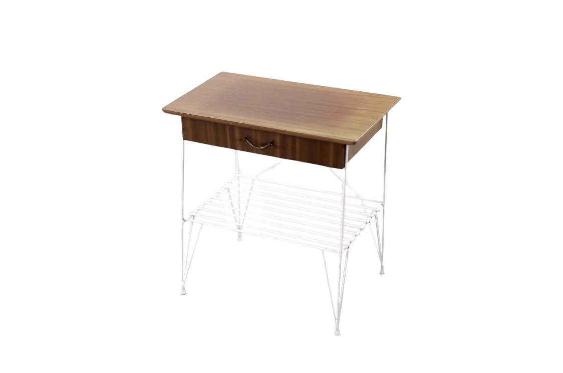 Bedside cabinet on metal legs, Sweden, 1960s