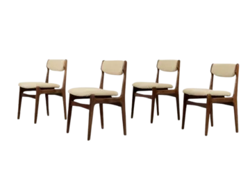 Set of 4 dining chairs, teak, Denmark, 1960s