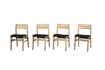 Set of 4 Dining Chairs, Sax Møbelfabrik, Denmark, 1960s
