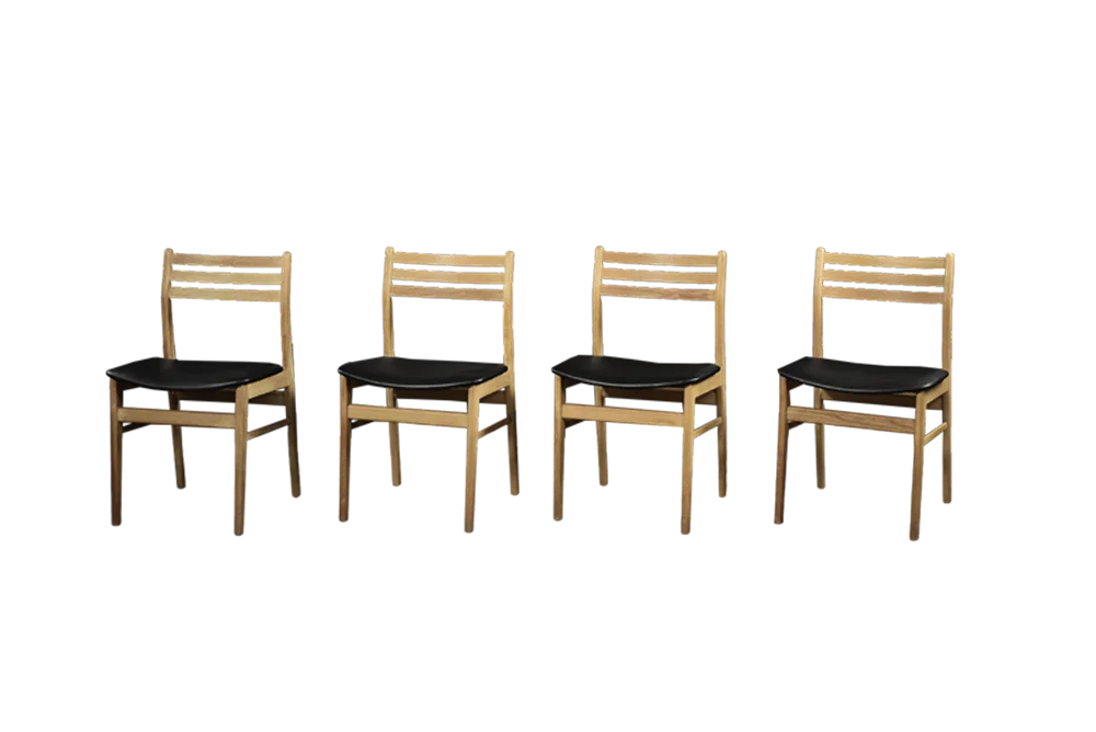 Set of 4 Dining Chairs, Sax Møbelfabrik, Denmark, 1960s