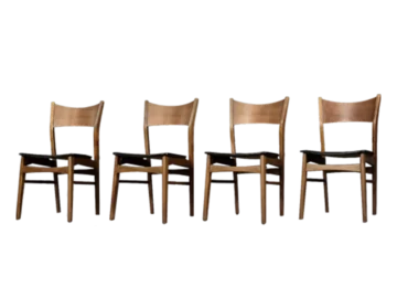 Set of 4 Modernist Chairs, Denmark, 1960s