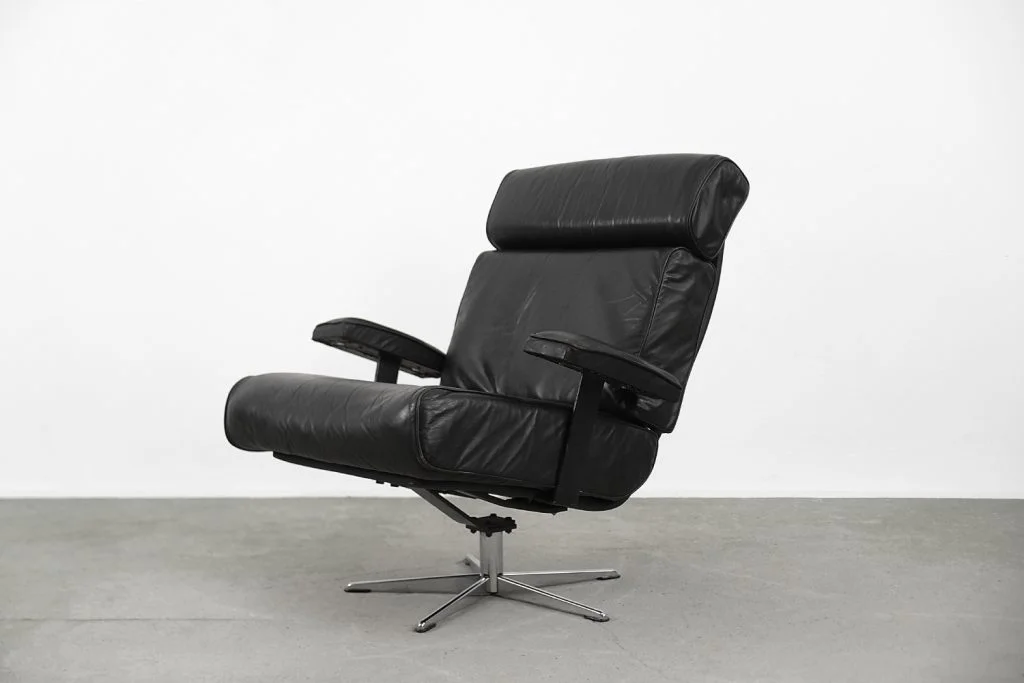 Leather office armchair, Germany, 1960s
