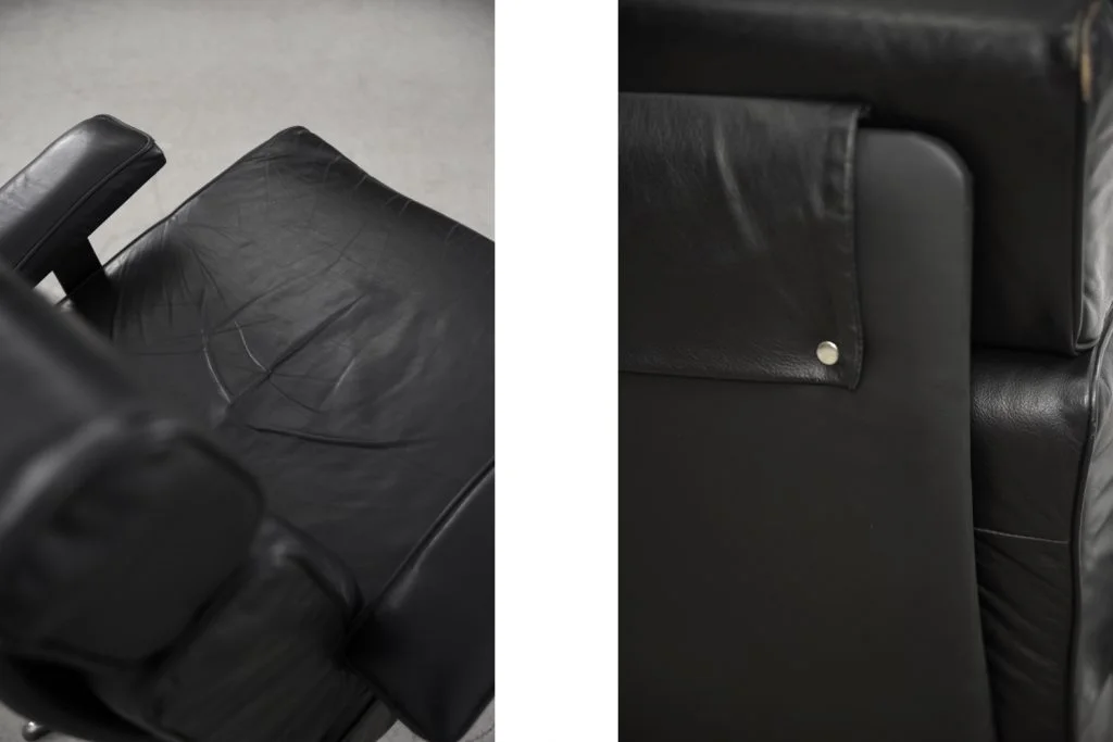 Leather office armchair, Germany, 1960s