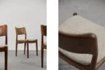 Set of 4 vintage chairs, Glostrup Møbelfabrik, Denmark, 1960s