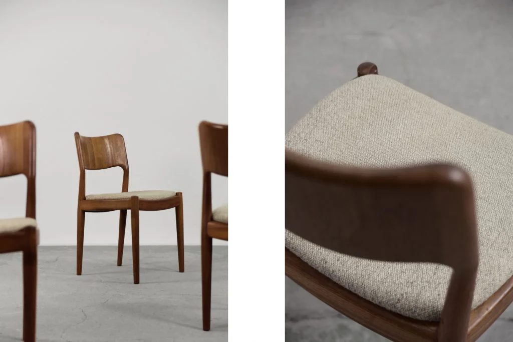 Set of 4 vintage chairs, Glostrup Møbelfabrik, Denmark, 1960s