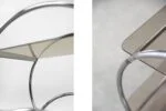 Chromed bar cart with glass tops, IKEA, Sweden, 1970s
