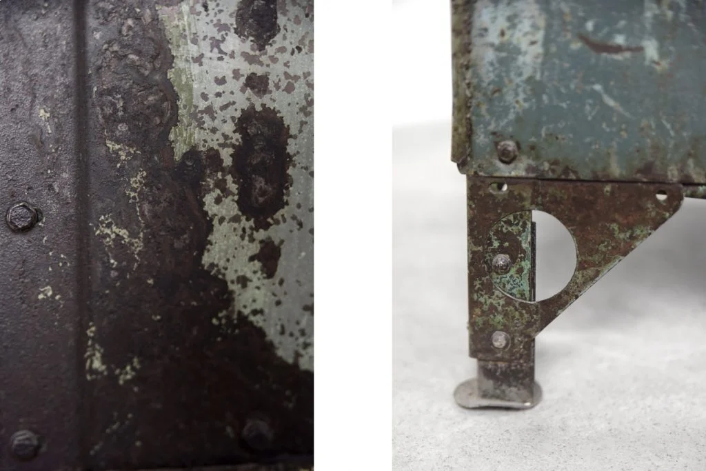 Szafka metalowa industrialna, lata 50