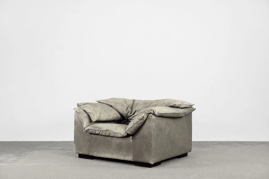 Monza leather armchair, designed by Jens Juul Eilersen, Niels Eilersen A/S, Denmark, 1970s