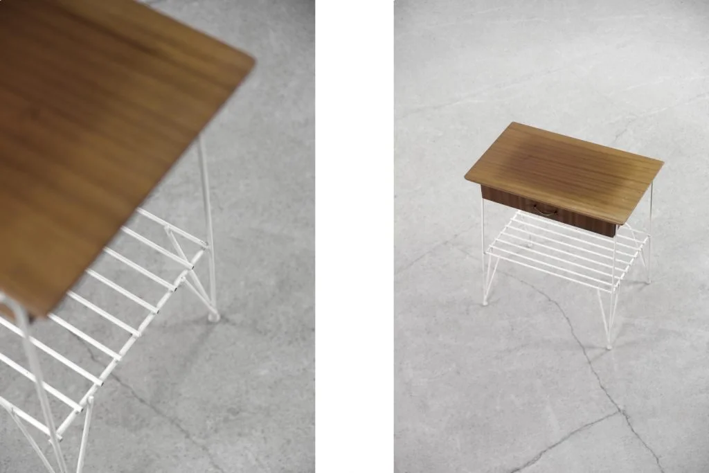 Bedside cabinet on metal legs, Sweden, 1960s