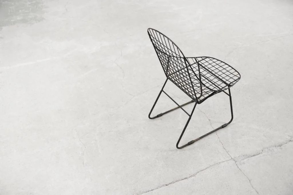 Set of 5 metal prototype chairs, Sweden, 1960s