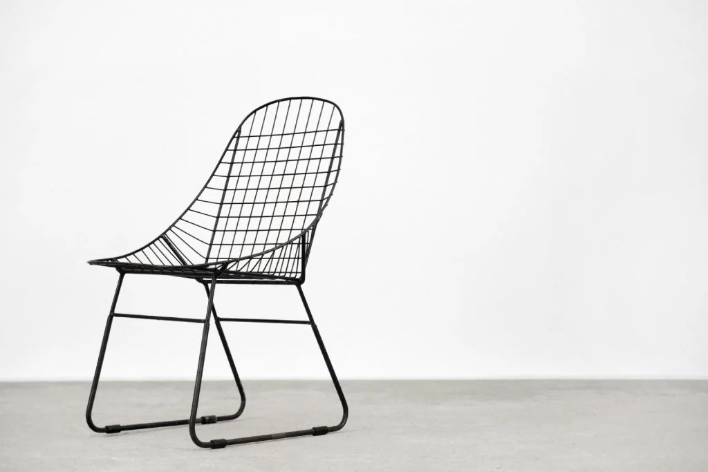 Set of 5 metal prototype chairs, Sweden, 1960s