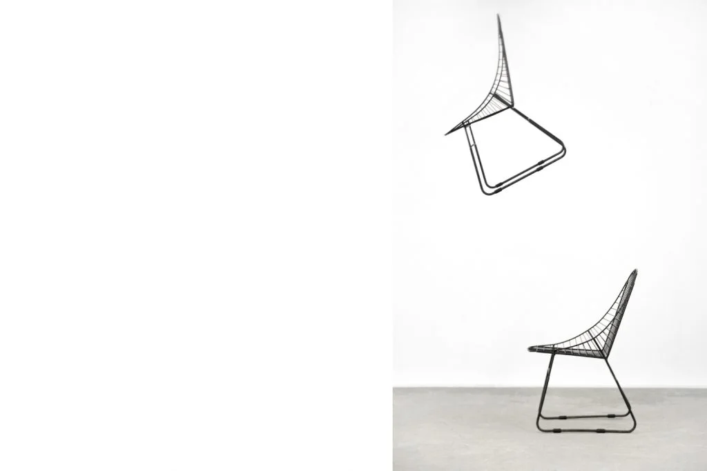 Set of 5 metal prototype chairs, Sweden, 1960s
