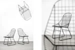 Set of 5 metal prototype chairs, Sweden, 1960s