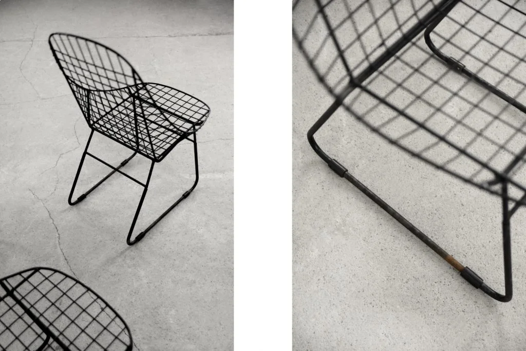 Set of 5 metal prototype chairs, Sweden, 1960s