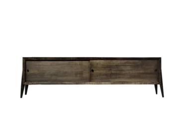 Sideboard z metalowymi uchwytami, jesion, Skandynawia, lata 60