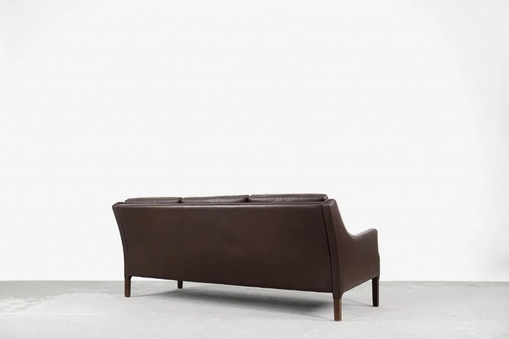 Skórzana sofa 3-osobowa, Dania, lata 60