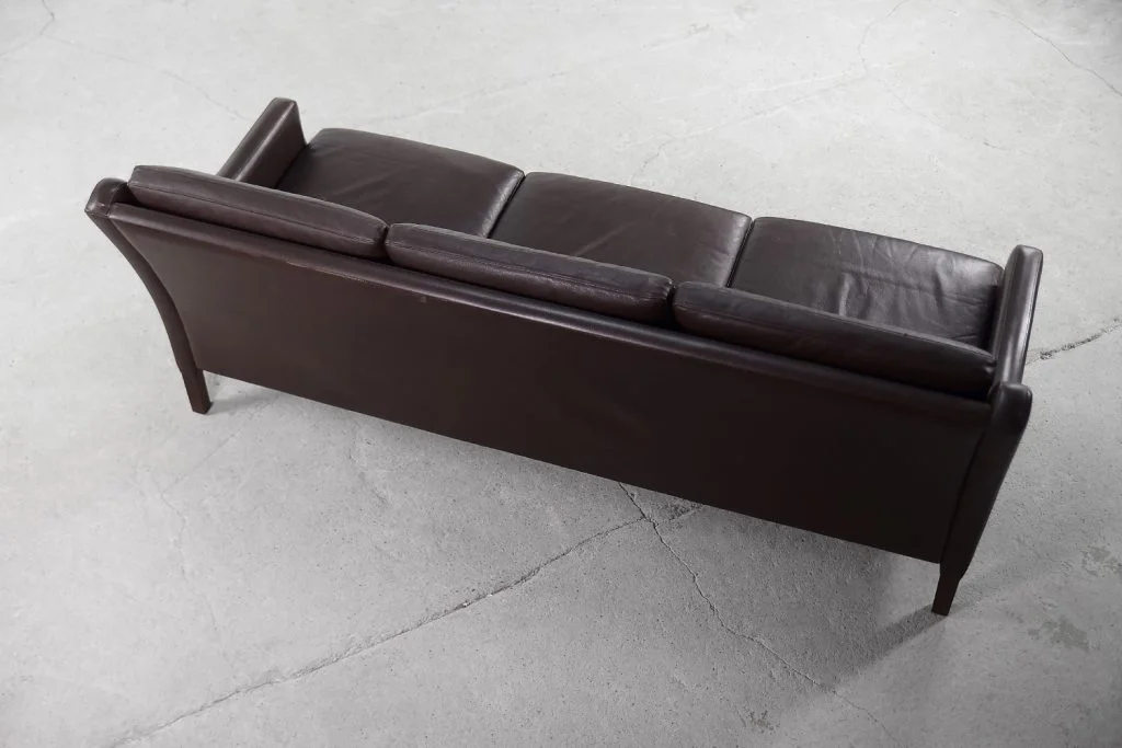 Skórzana sofa 3-osobowa, Dania, lata 60