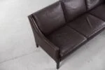 Skórzana sofa 3-osobowa, Dania, lata 60