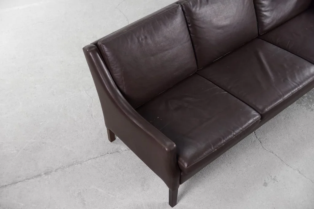Skórzana sofa 3-osobowa, Dania, lata 60