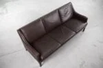 Skórzana sofa 3-osobowa, Dania, lata 60
