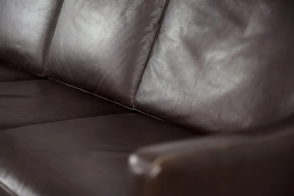 Skórzana sofa 3-osobowa, Dania, lata 60