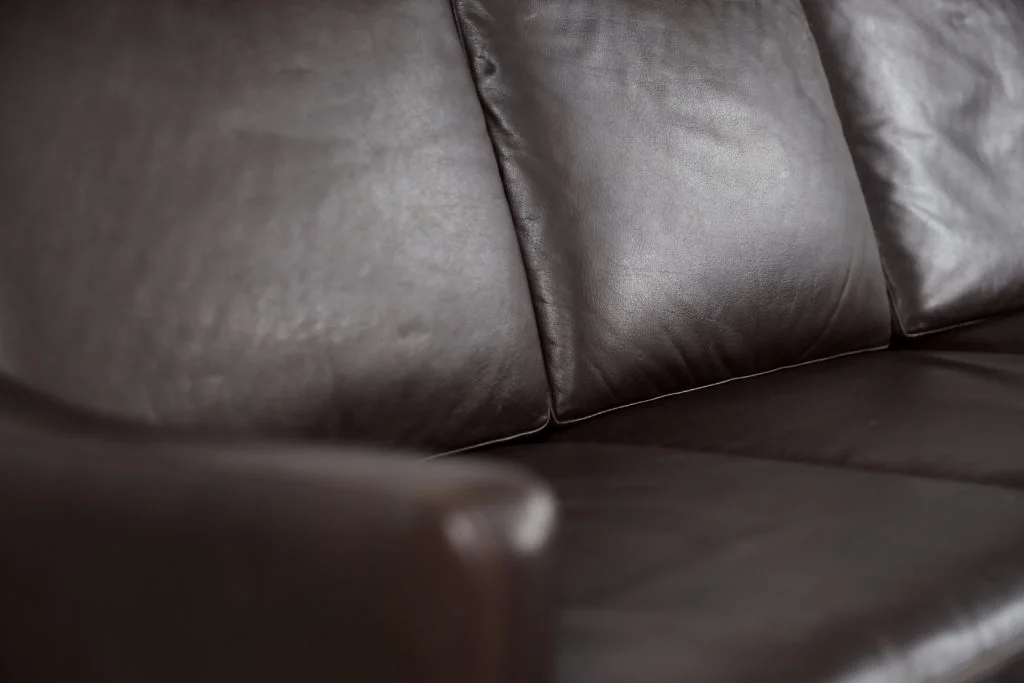 Skórzana sofa 3-osobowa, Dania, lata 60