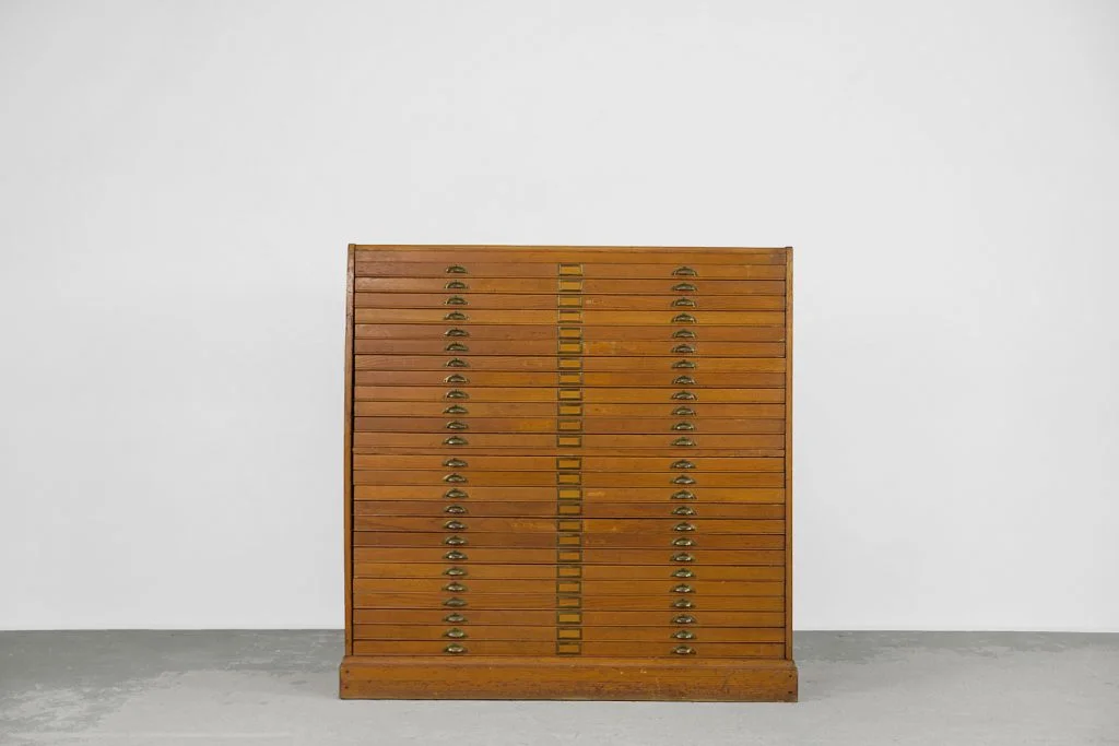 Large catalogue cabinet with drawers, 1930s
