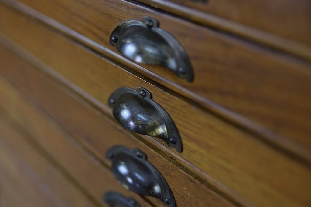 Large catalogue cabinet with drawers, 1930s