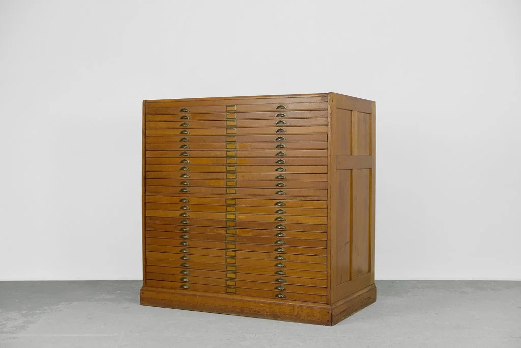 Large catalogue cabinet with drawers, 1930s