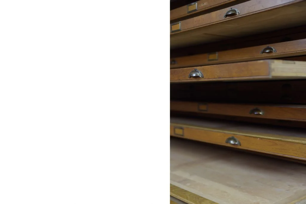 Large catalogue cabinet with drawers, 1930s