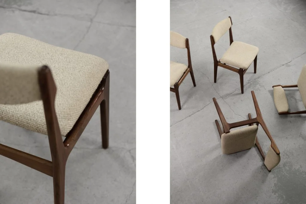 Set of 4 dining chairs, teak, Denmark, 1960s