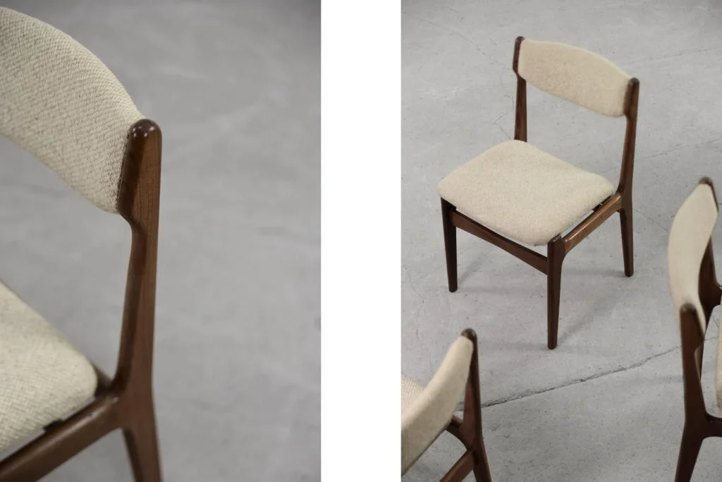 Set of 4 dining chairs, teak, Denmark, 1960s