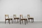 Set of 4 dining chairs, teak, Denmark, 1960s