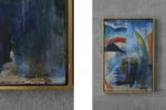 Oil on canvas diptych, Roald Ditmer, Abstract composition