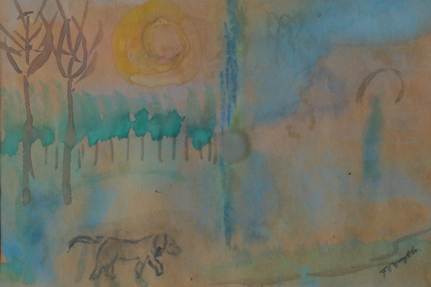 Gouache, Frideborg Bryth, 1961