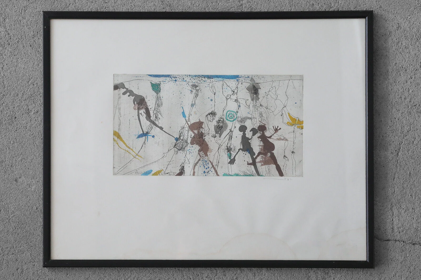Colour etching, Armin Sandig, Schlümpfe, 1987
