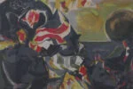 Colour lithograph, Bata Mihailović, Horisont, 1976