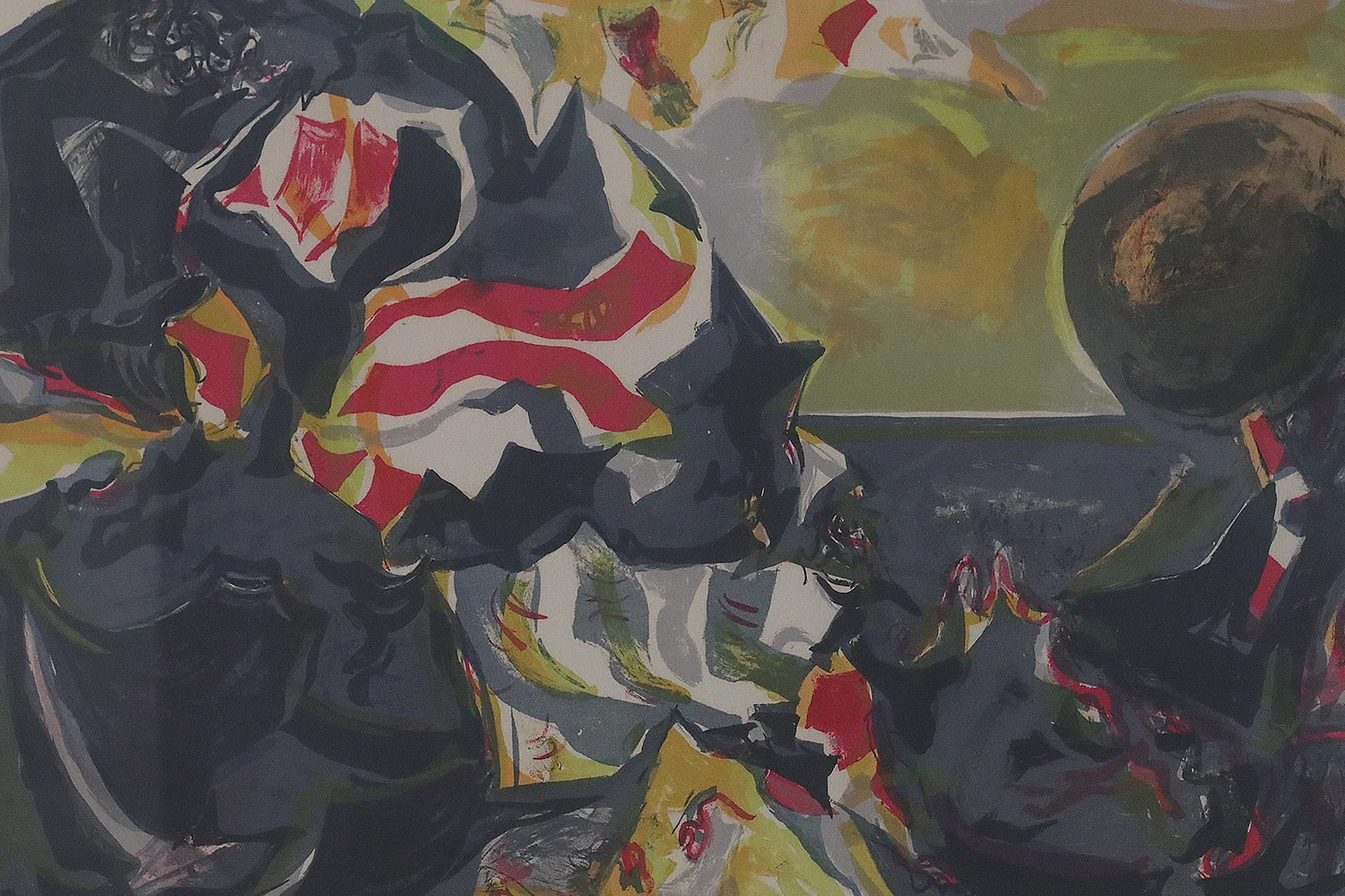 Colour lithograph, Bata Mihailović, Horisont, 1976