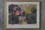 Colour lithograph, Bata Mihailović, Horisont, 1976