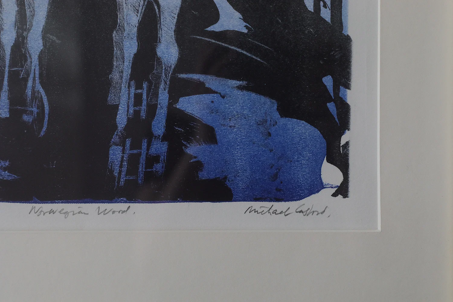 Colour lithograph, Michael Casford, Norwegian Word, signed
