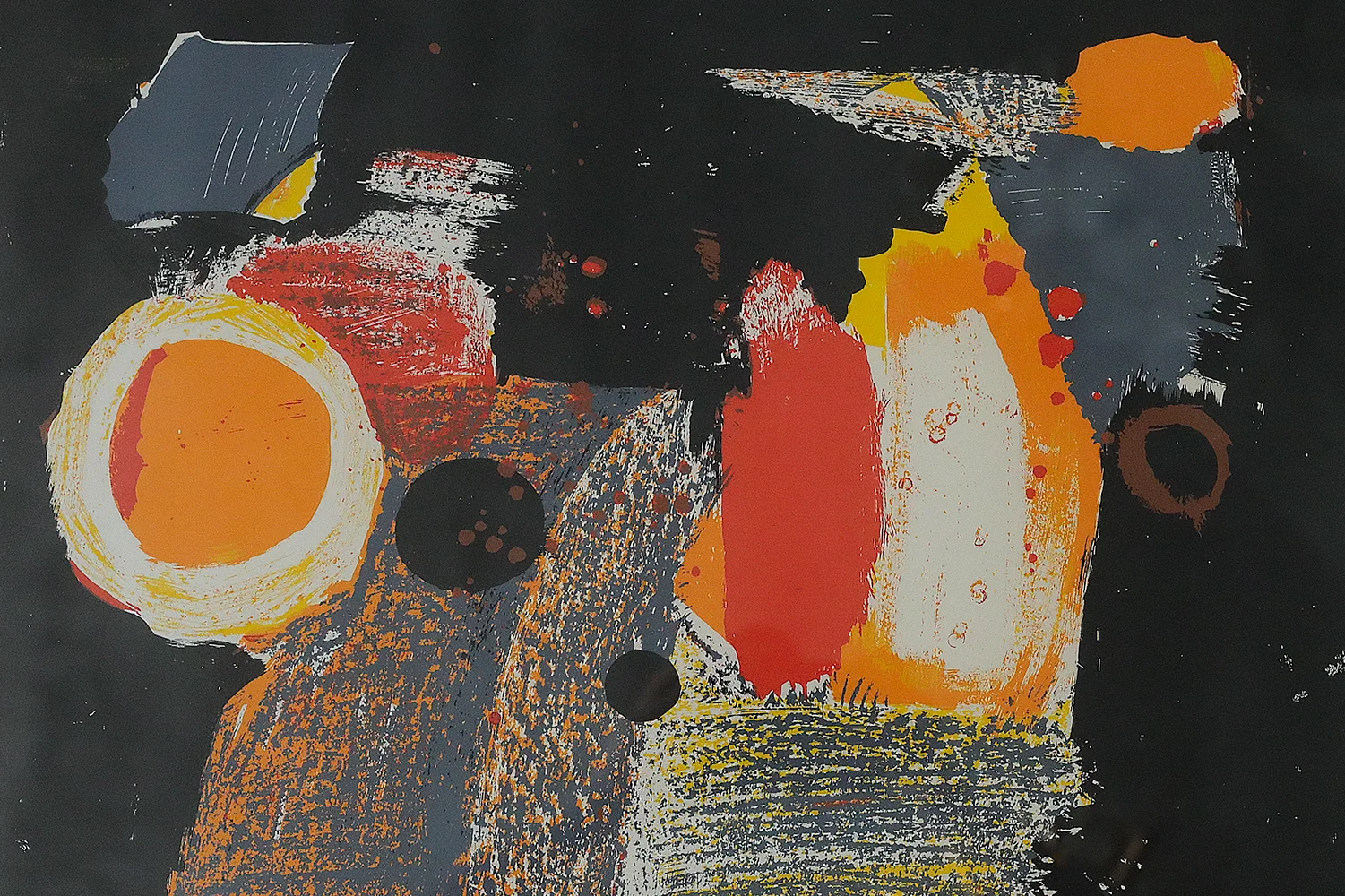 Colour lithograph, Kulo Green, Composition