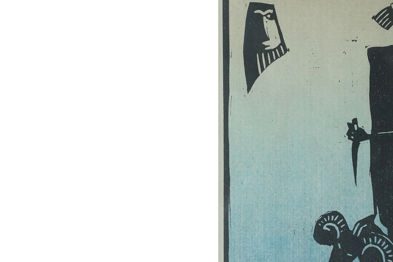 Linocut, Åke Holm, Biblical Motif, 1970s