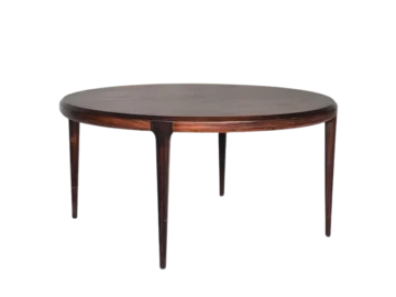 Round rosewood coffee table No. 283, designed by J. Andersen, C.F.C. Silkebørg, Denmark, 1960s
